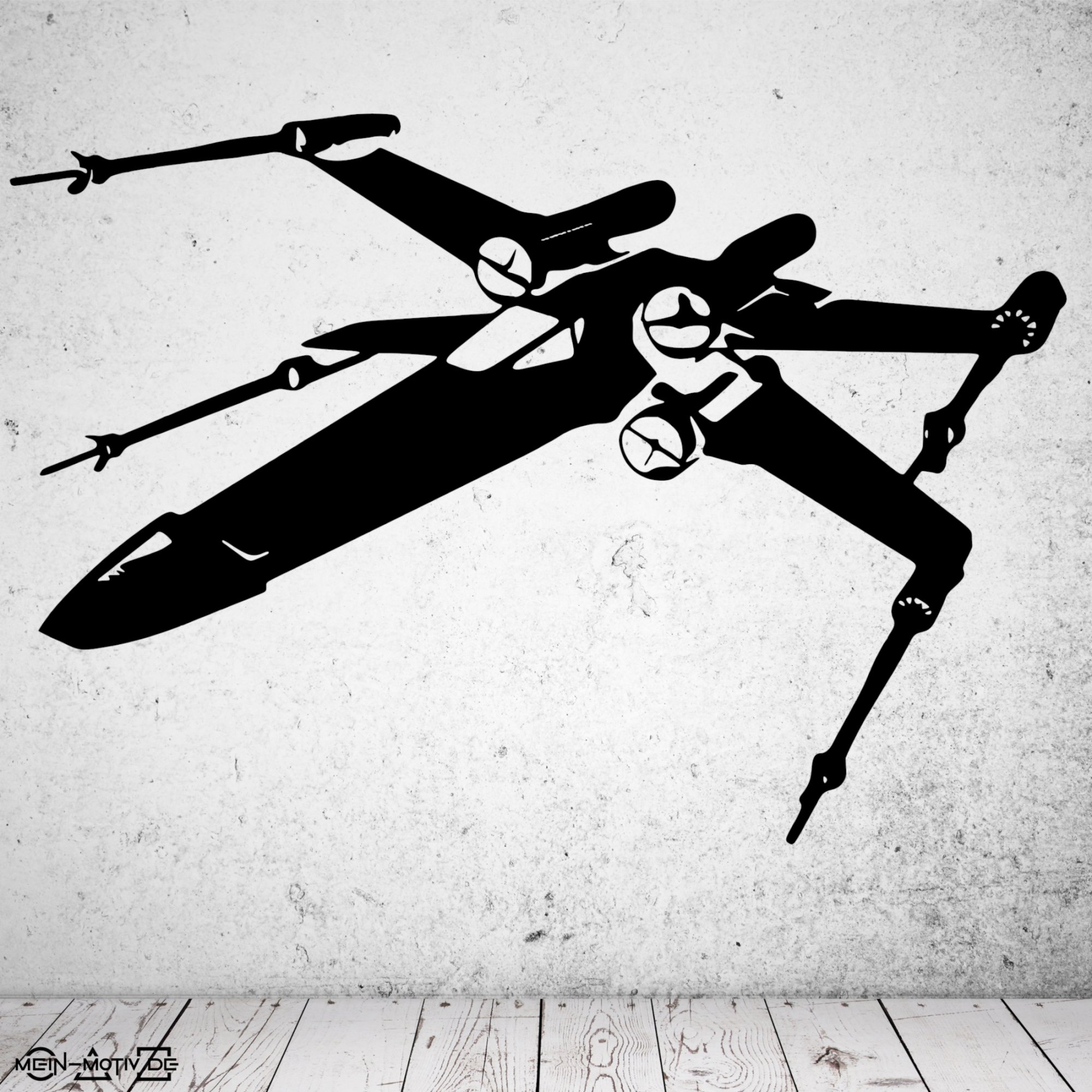46384 X Wing Fighter seitlich Mein-Motiv-de Wandtattoo Wandbild